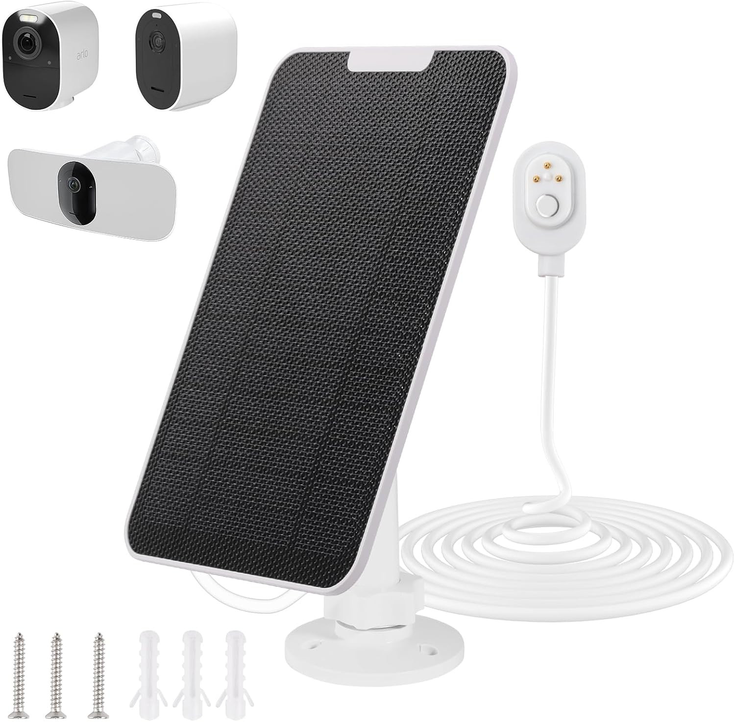 4W Solar Panel Charger Compatible with Arlo Security Camera – Works with Pro 5S,