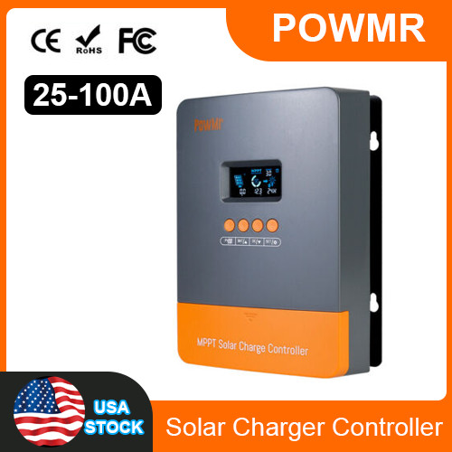 60A 100A MPPT Solar Panel Regulator Charge Controller Auto 12/24/36/48V Dual US