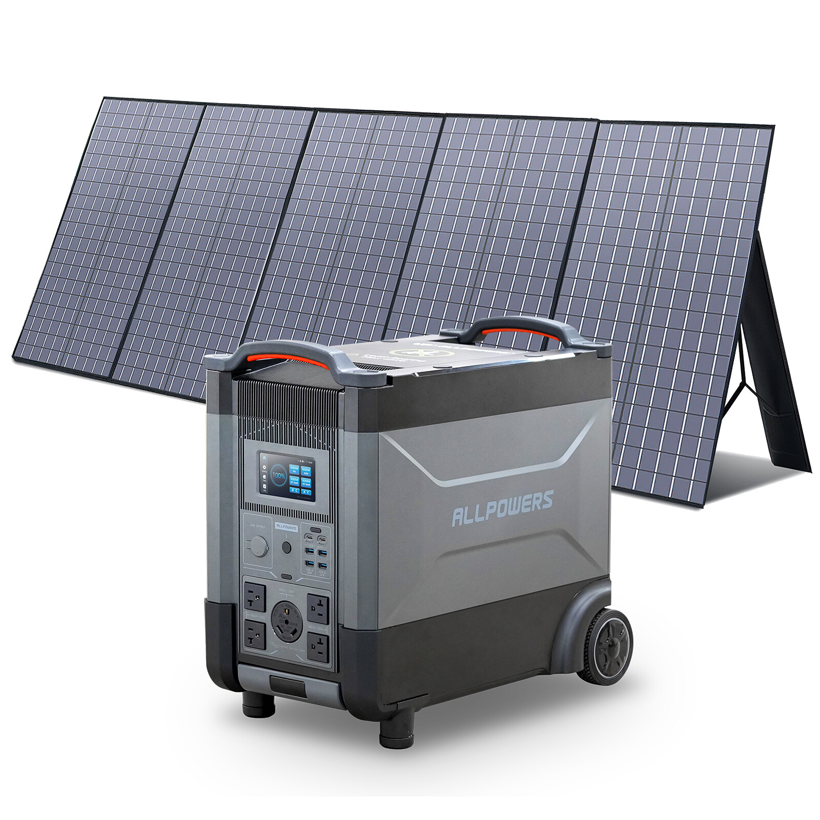 ALLPOWERS 3600W Portable 3456Wh Generator Station UPS With Foldable Solar Panel