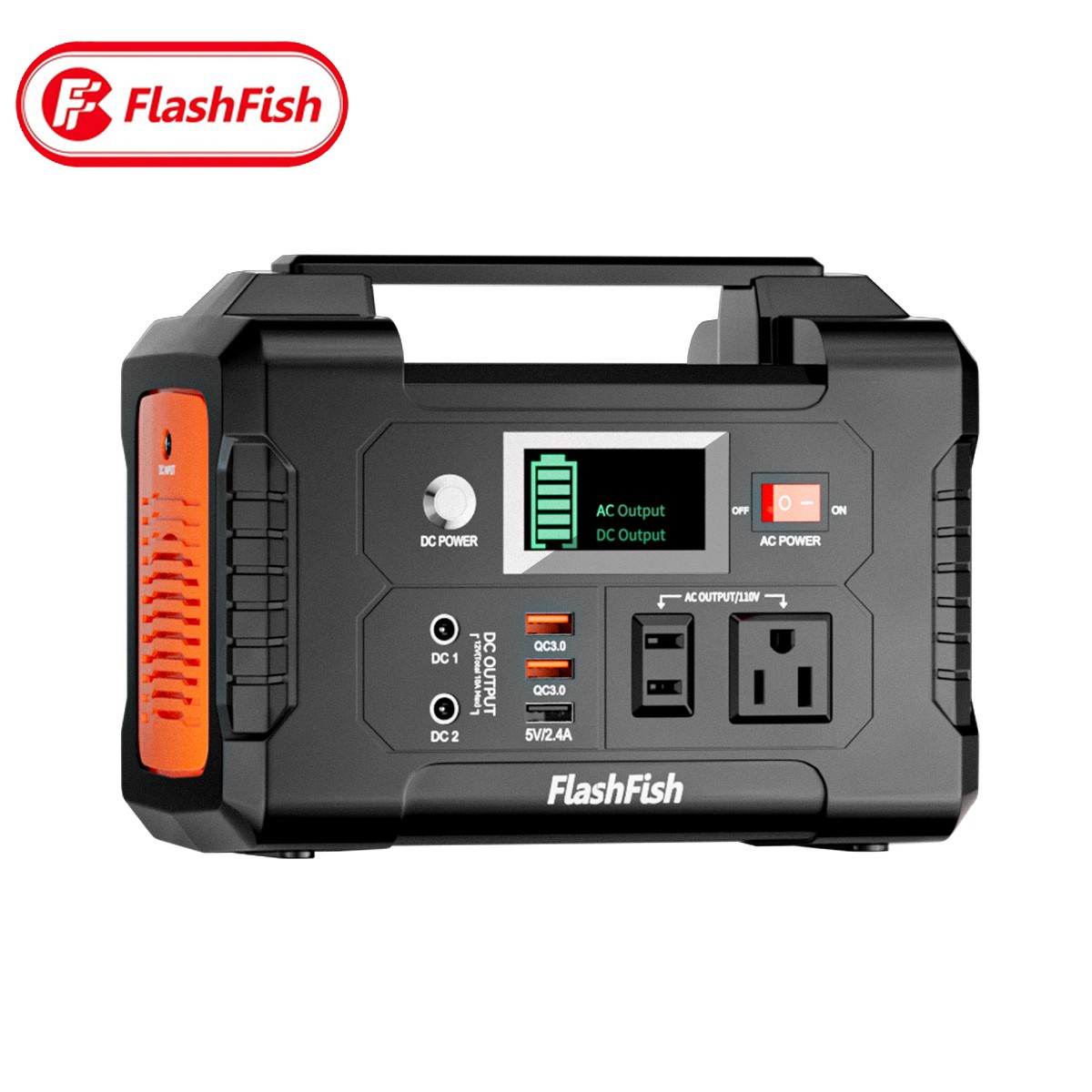 Flashfish 200W Portable Power Station,151Wh 40800mAh Outdoor Solar Generator