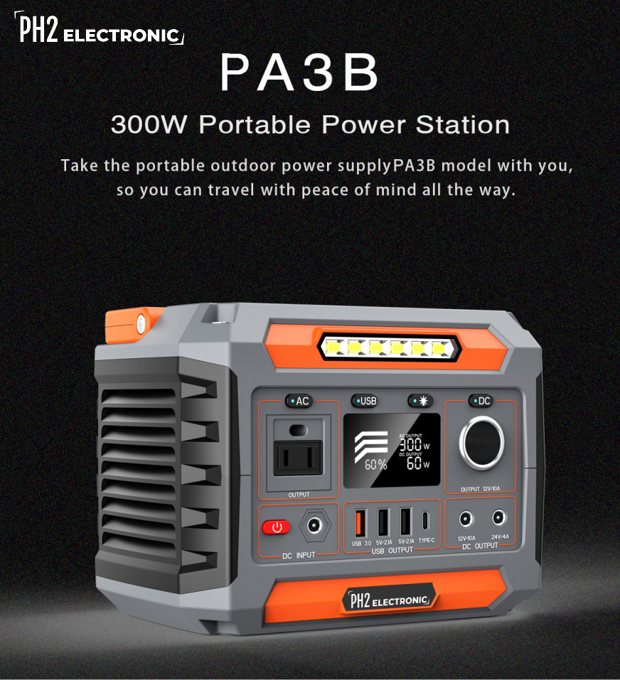 300W Portable Power Station 78000mAh /3.7V / 288Wh Emergency Energy Solar