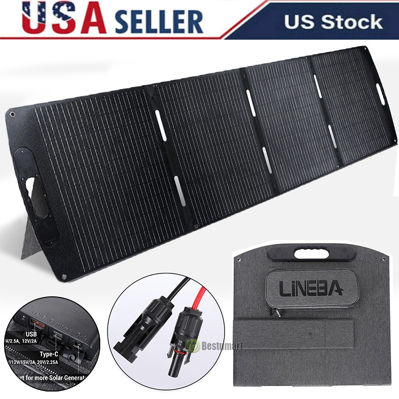 Foldable Solar Panel 100W 200W Portable Solar Charger Waterproof RV Camping