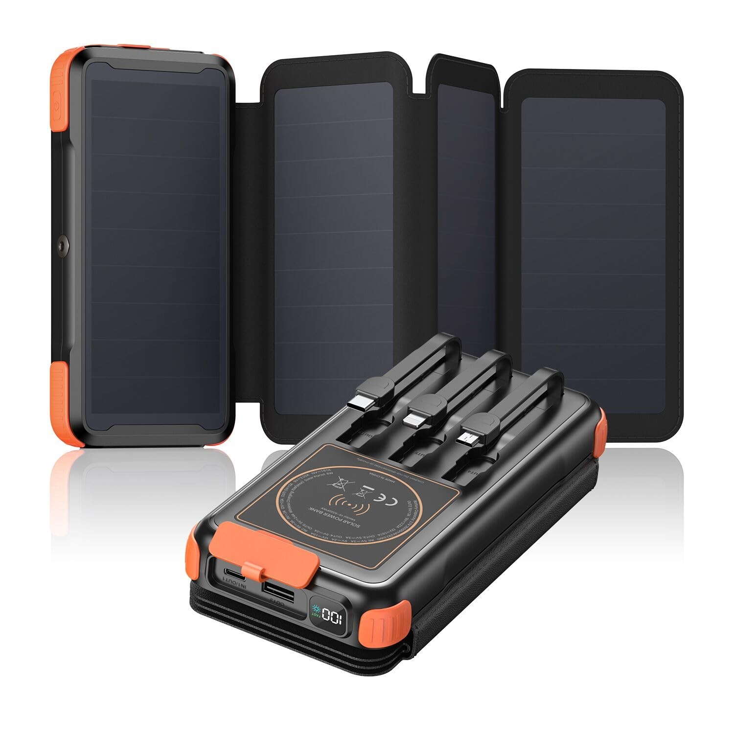 Solar-Charger-Power-Bank-49800mAh, 20W Fast Charging Portable Charger with Bu…
