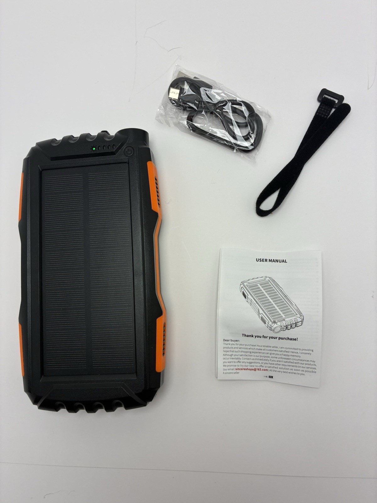 Portable Solar Power Bank With Flashlight