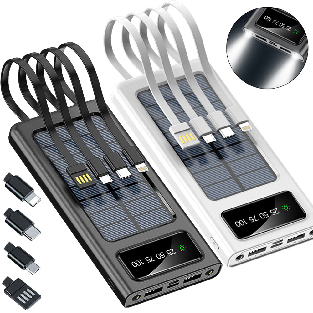 Super Solar Power Bank Charger USB Portable Charger Power Bank For Cell Phone US