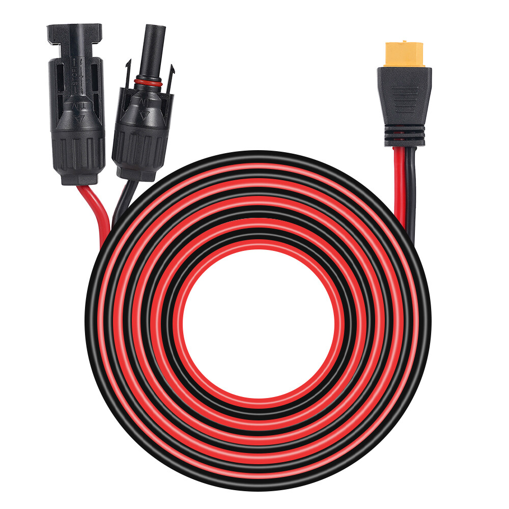 12 AWG 20 ft XT60 Female to Solar Connector Solar Panel Extension Charging Cable