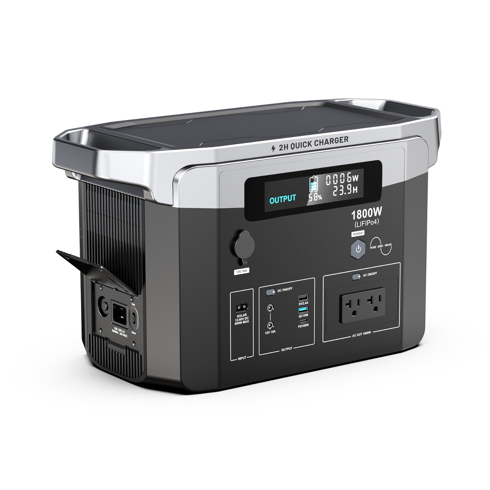 KEPLER 1800W Portable Power Station 1536Wh LiFePO4 Solar Generator Home Backup