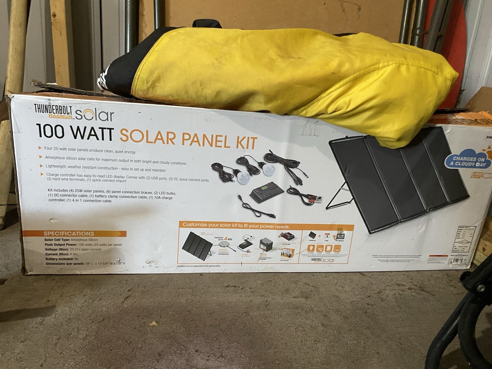 THUNDERBOLT MAGNUM SOLAR 63585 100 WATT AMORPHOUS SOLAR PANEL KIT