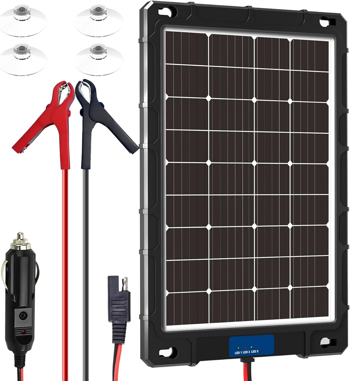 20W/7.5W 12V Solar Panel Kit for Car / RV / Motorcycle / Marine Applications