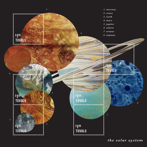 Tuvalu 2014 – The Solar System Space – Sheet of 6 Stamp – MNH