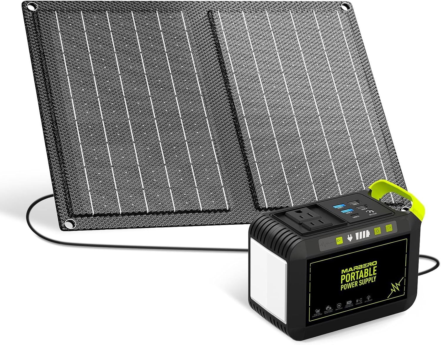 MARBERO 88.8Wh Solar Generator with 21W Solar Panel Included Portable Power Stat