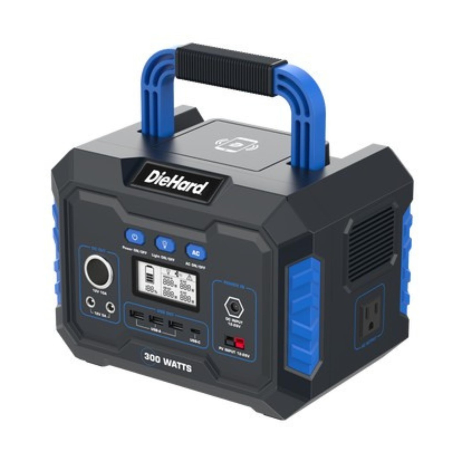 Diehard 300 Watt Portable Power Station Lightweight Solar Generator Eco Friendly