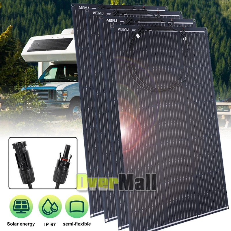 LINEBA 400 Watt Solar Panel 12V Monocrystalline Solar Panels High Efficiency