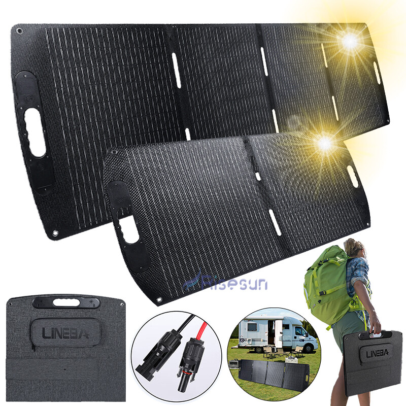 200W 100W Portable Foldable Solar Panel Kit For RV Camping Boat Balcony