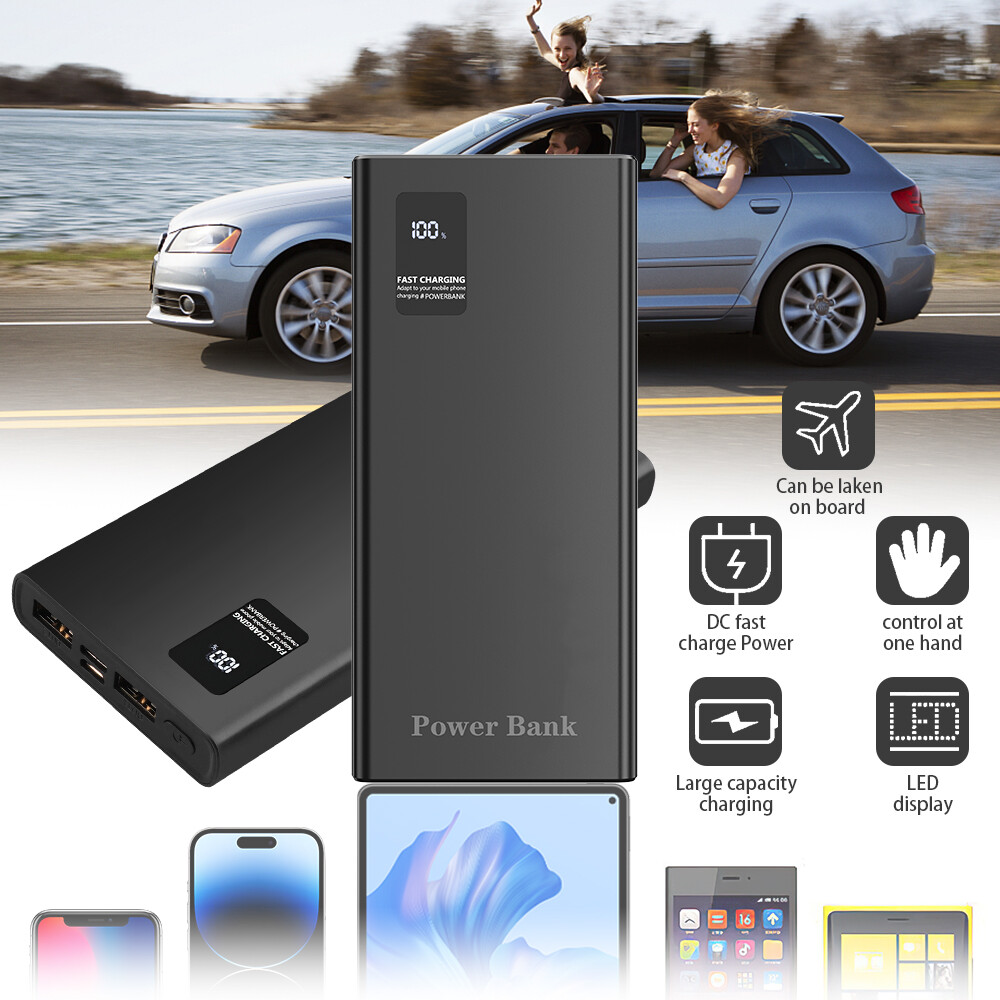 900000MAH Portable Power Bank USB LCD External Battery Charger For Mobile Phone