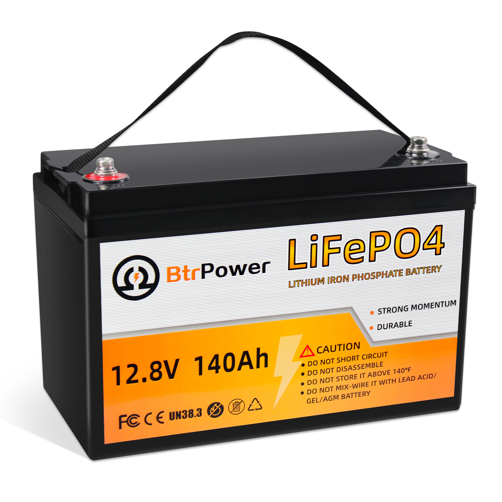12V Battery Pack Lifepo4 30Ah 50Ah 100Ah 140Ah for Cart RV Marine Solar System
