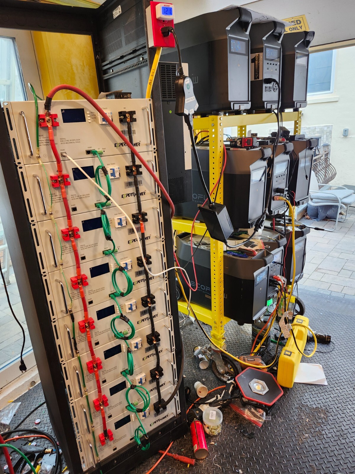 Solar power bank 41,000 watts , 8 battery  one invertor