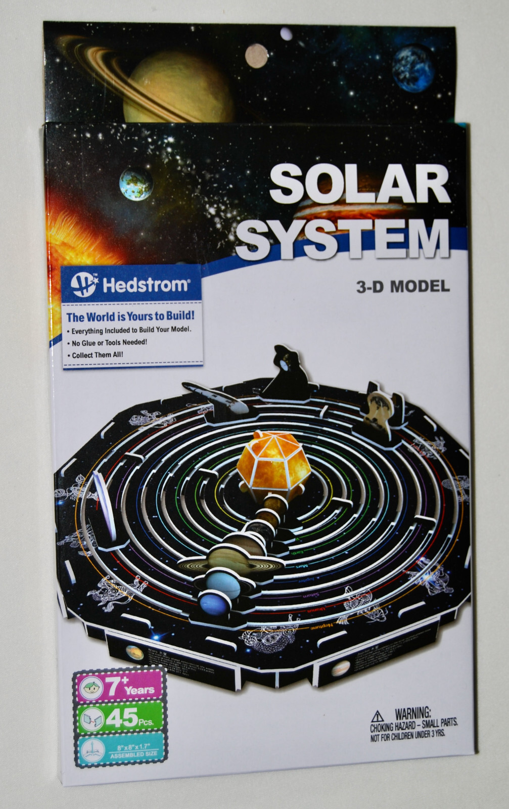 NIB Hedstrom Science 3-D Model Kit Ages 7+ Solar System 45pc