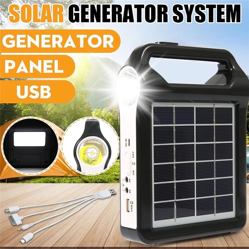 Portable Power Station Solar Generator Panel Emergency Power Supply Bank Outlet
