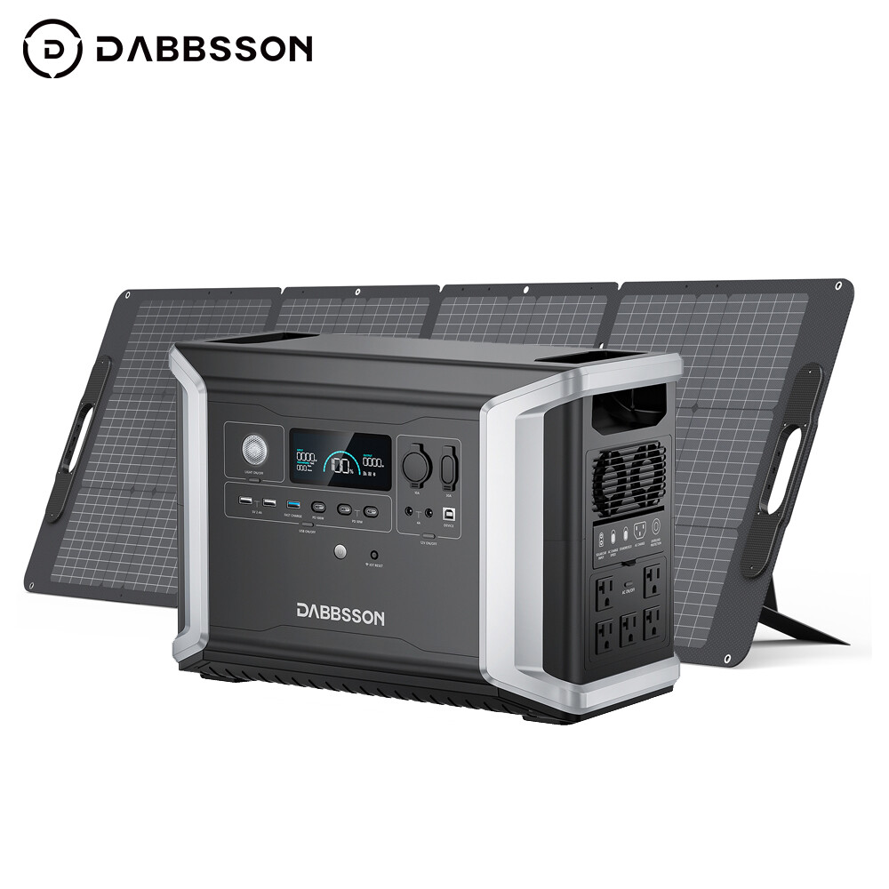 Dabbsson 2330Wh 2200W Portable Power Station Solar Generator w/210W Solar Panel
