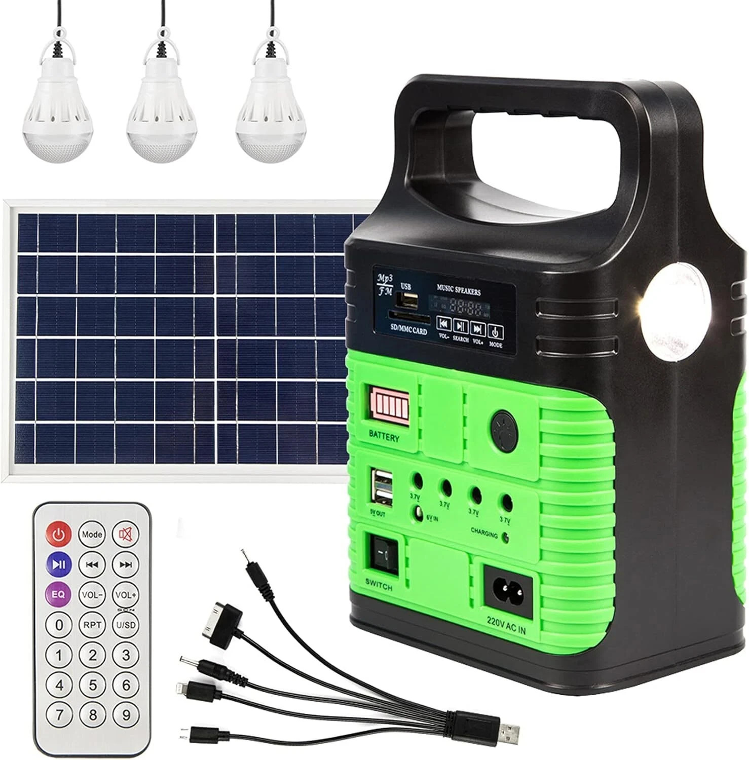 Portable Power Station,Solar Generator with Panels included,LiFePO4 Battery P…