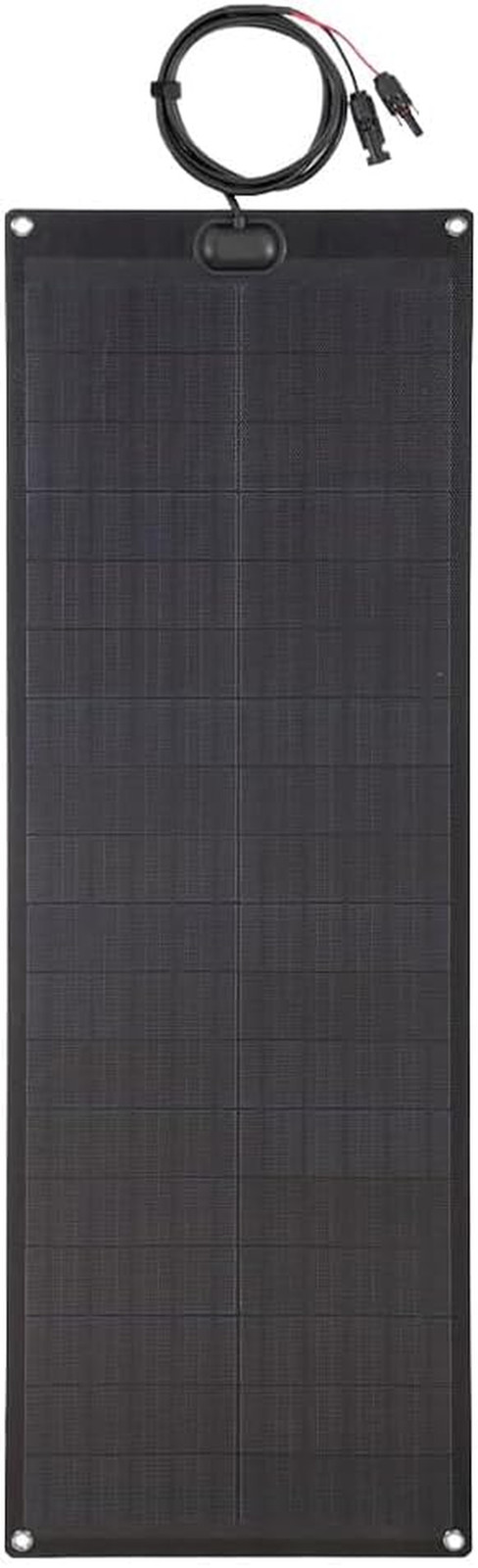 55W 12V ETFE Black Flexible Solar Panel, PERC Mono Solar Cells, Ultrathin Ultra