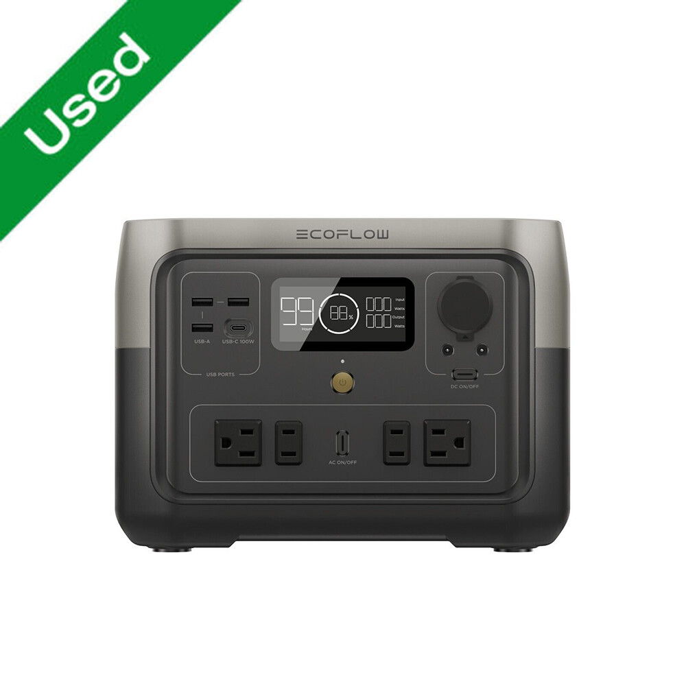 EcoFlow River 2 Max Power Station 512Wh Portable Outdoor Solar Generator Used