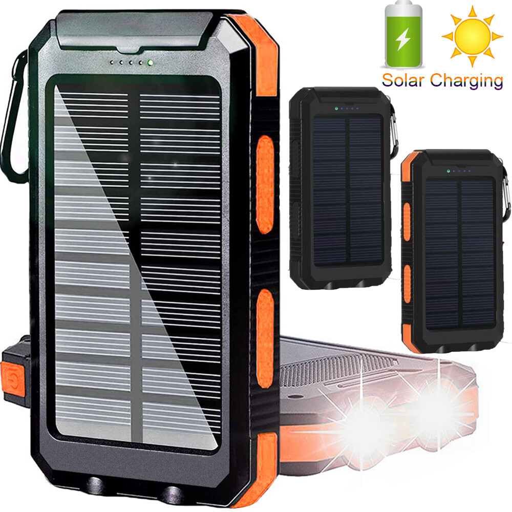 Portable Solar Power Bank 2022 Super 10000000mAh USB External Battery Charger