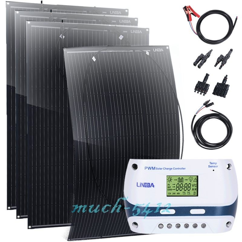 100W 200W 400W Mono Solar Panel 18V battery Charging Off-Grid power RV Home boat