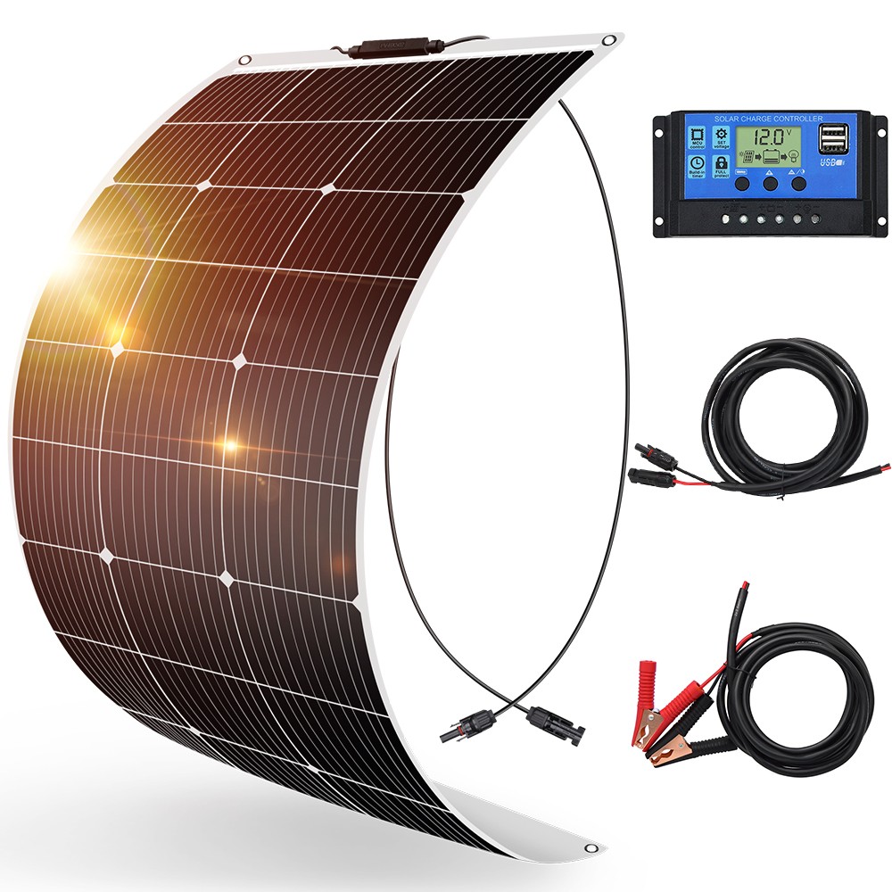 100W Flexible Solar Panel for Camping,RV & Outdoor Activities,Mono & Waterproof