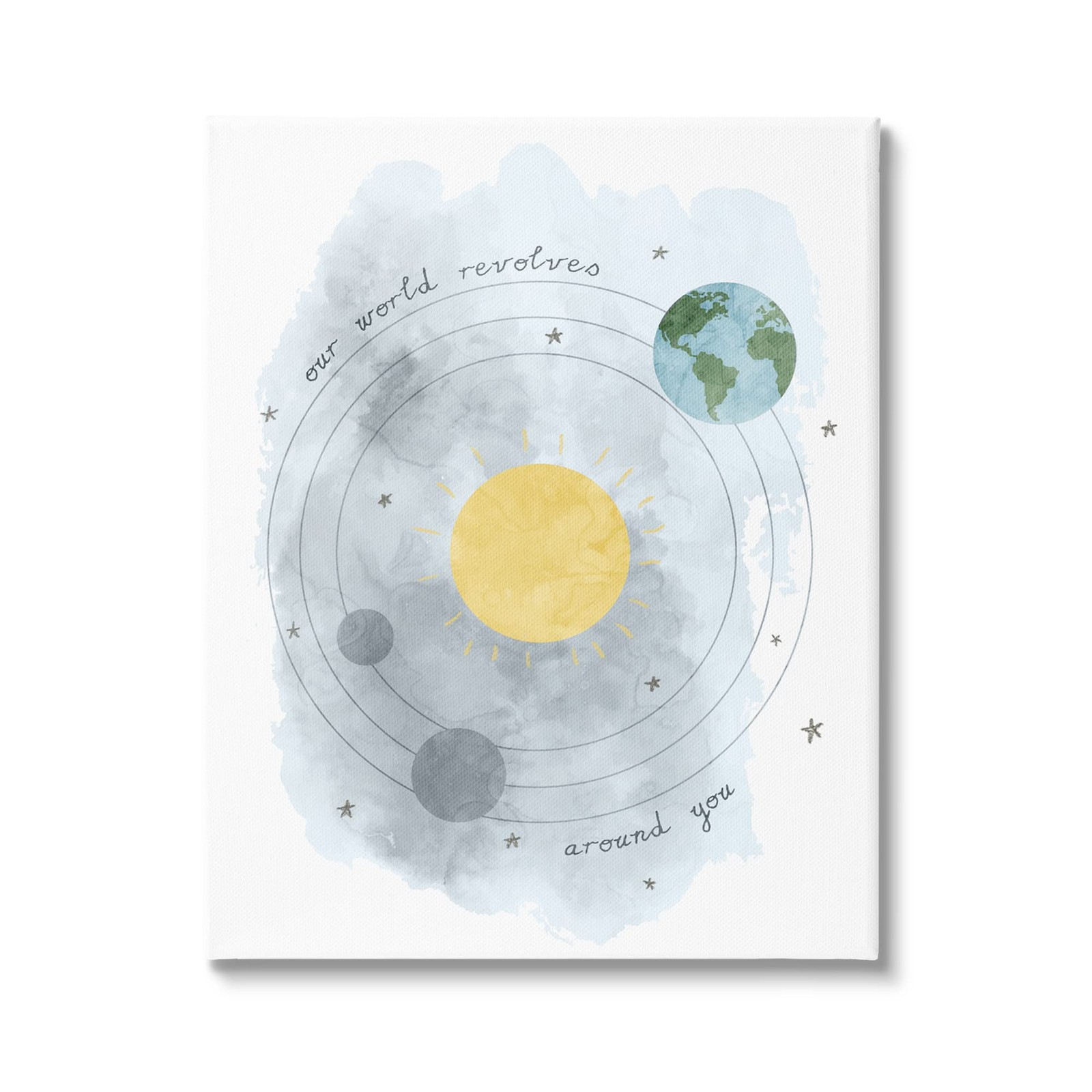 World Revolves Around You Solar System Planetary Illustration,Design by Daphne