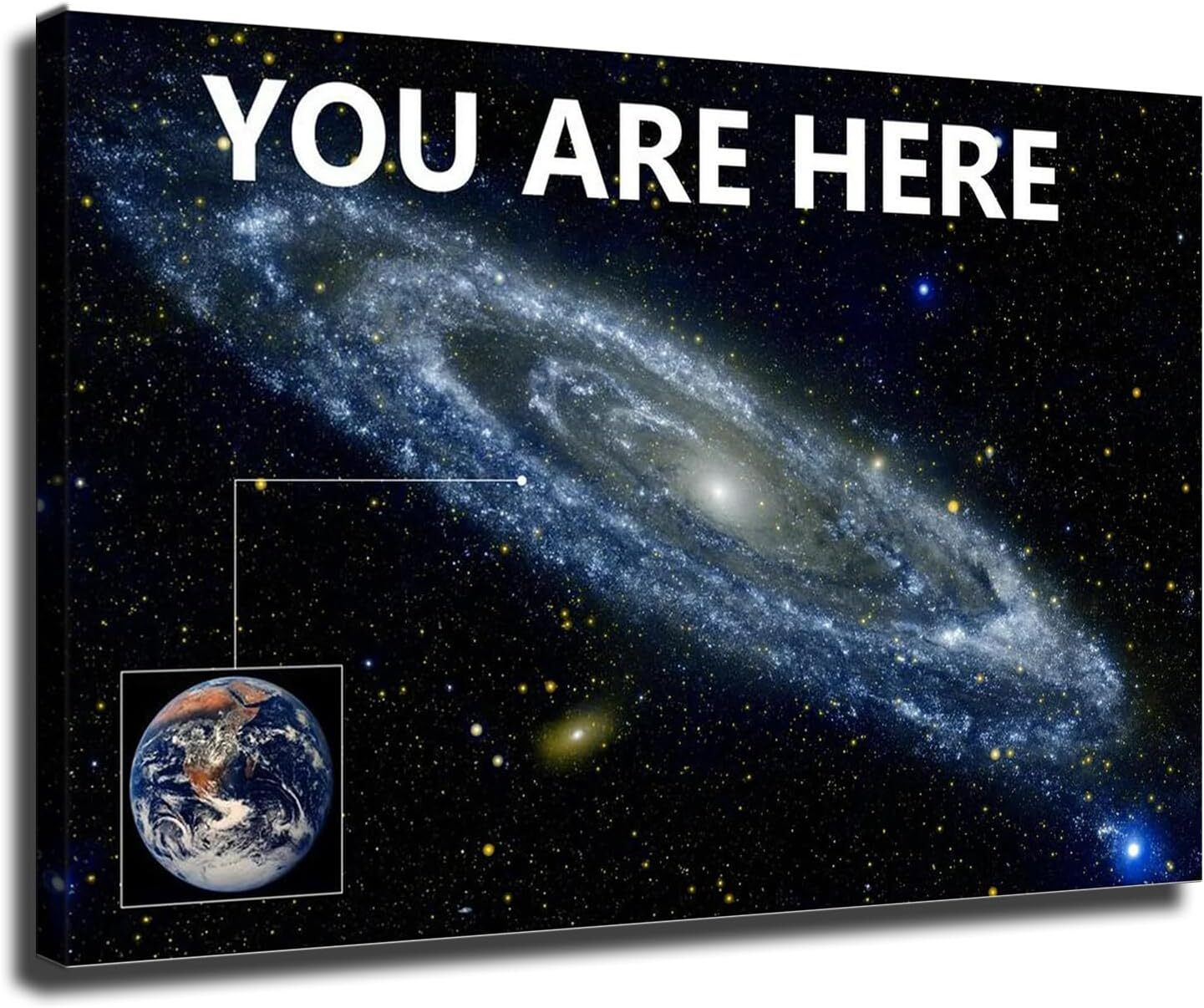 You are Here Galaxy Retro Solar System Human Earth Location in Outer Poster
