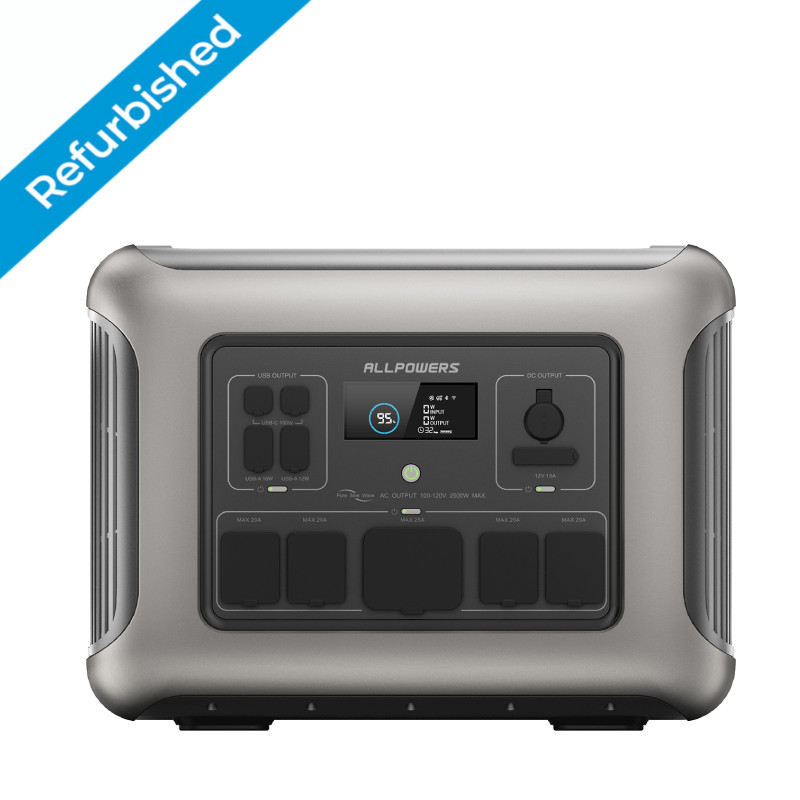 ALLPOWERS 2500W 2016Wh LiFePO4 Portable Power Station Solar Generator Backup RV