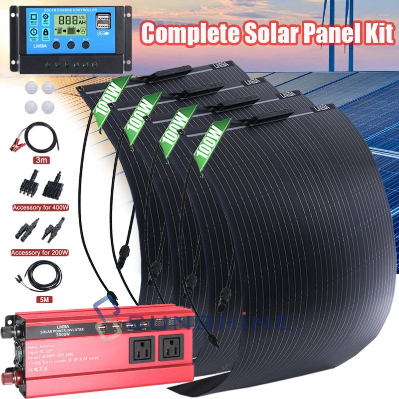 Kit de panel solares completo de 5000W Generador de energía solar 30A Hogar 110V
