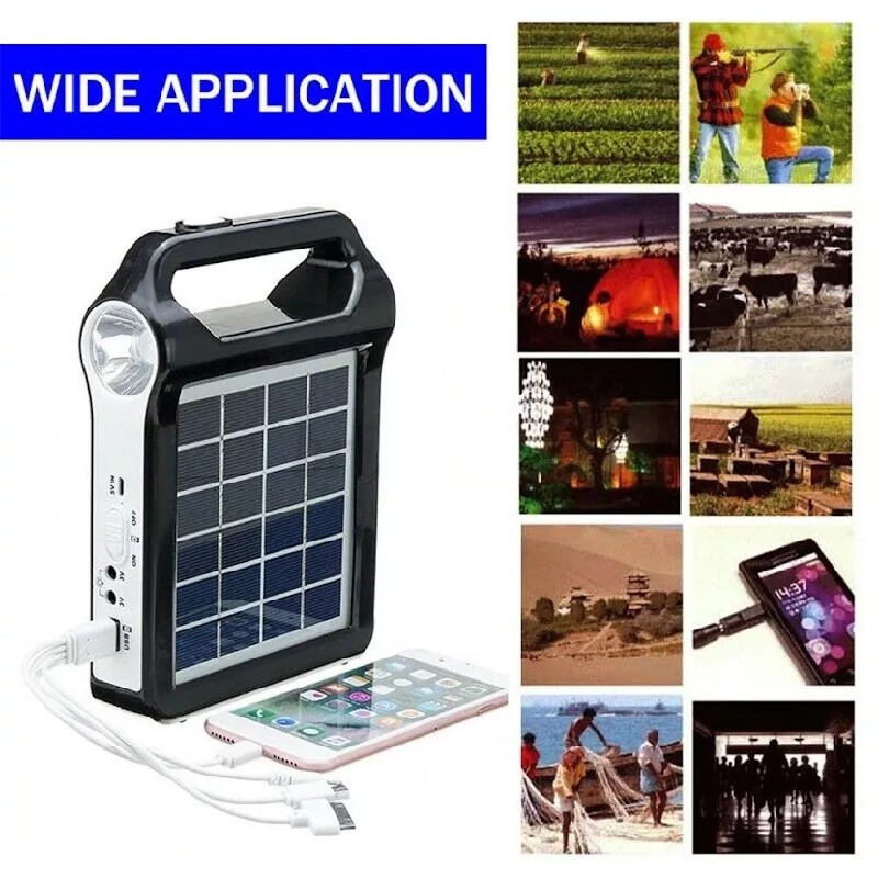 Portable Rechargeable Solar Panel Power Storage Generator System USB Charger US