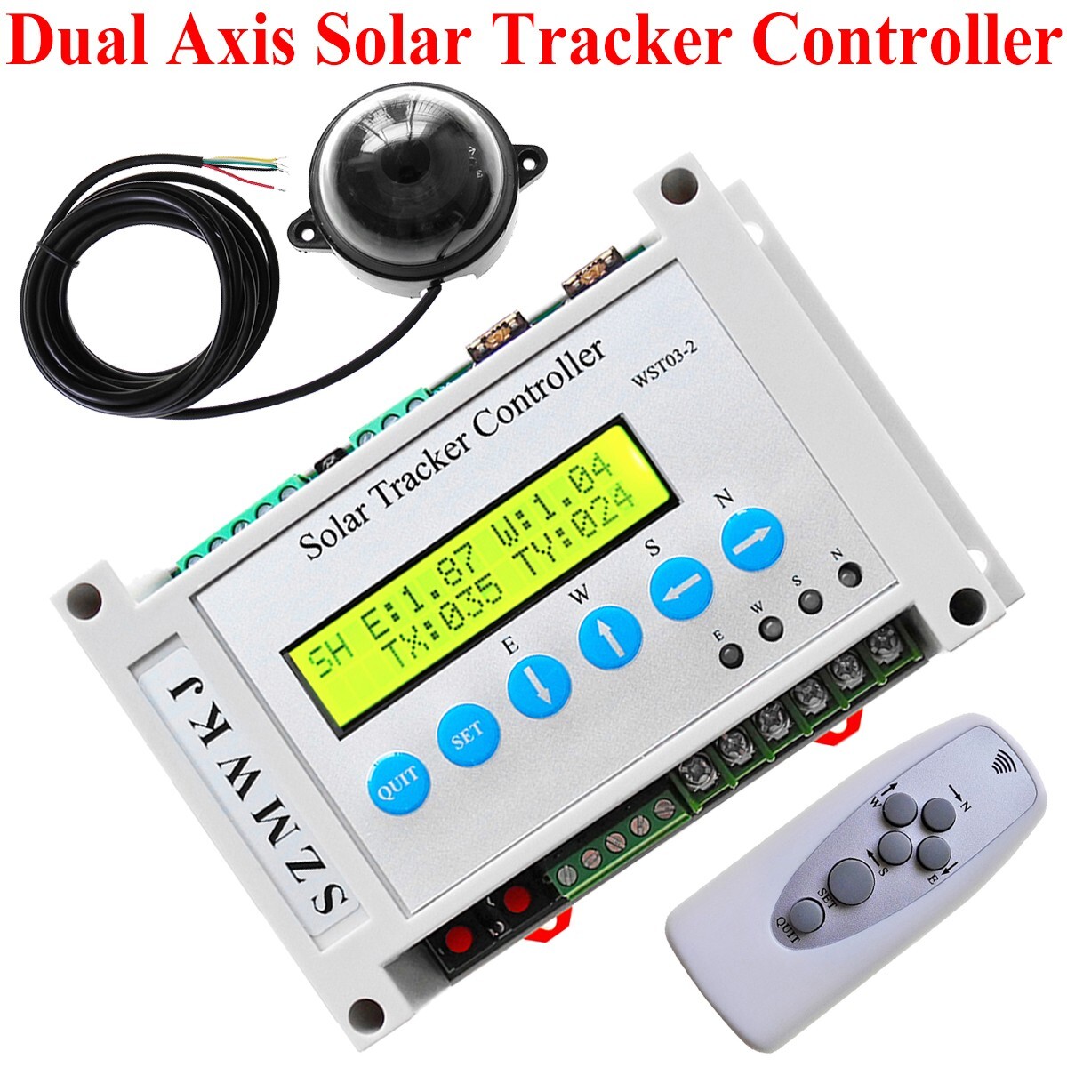 Automatic Tracking LCD Dual Axis Solar Tracker Controller DIY Solar Panel Kit DO