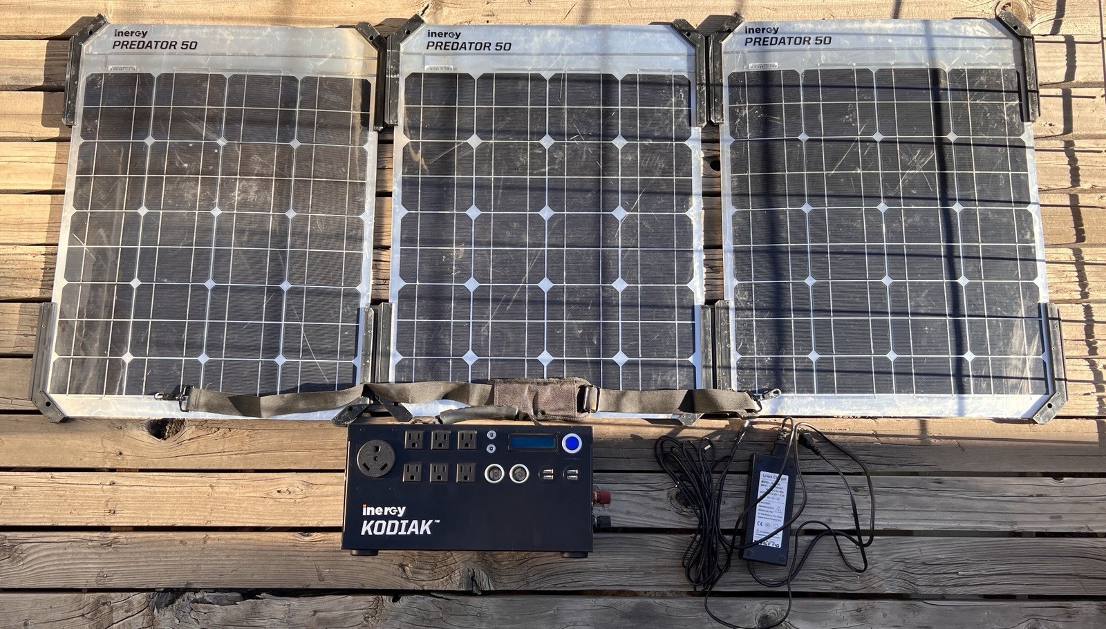 Inergy Kodiak Solar Generator | Portable Power Station 1100 Watts, 3-50w Panels