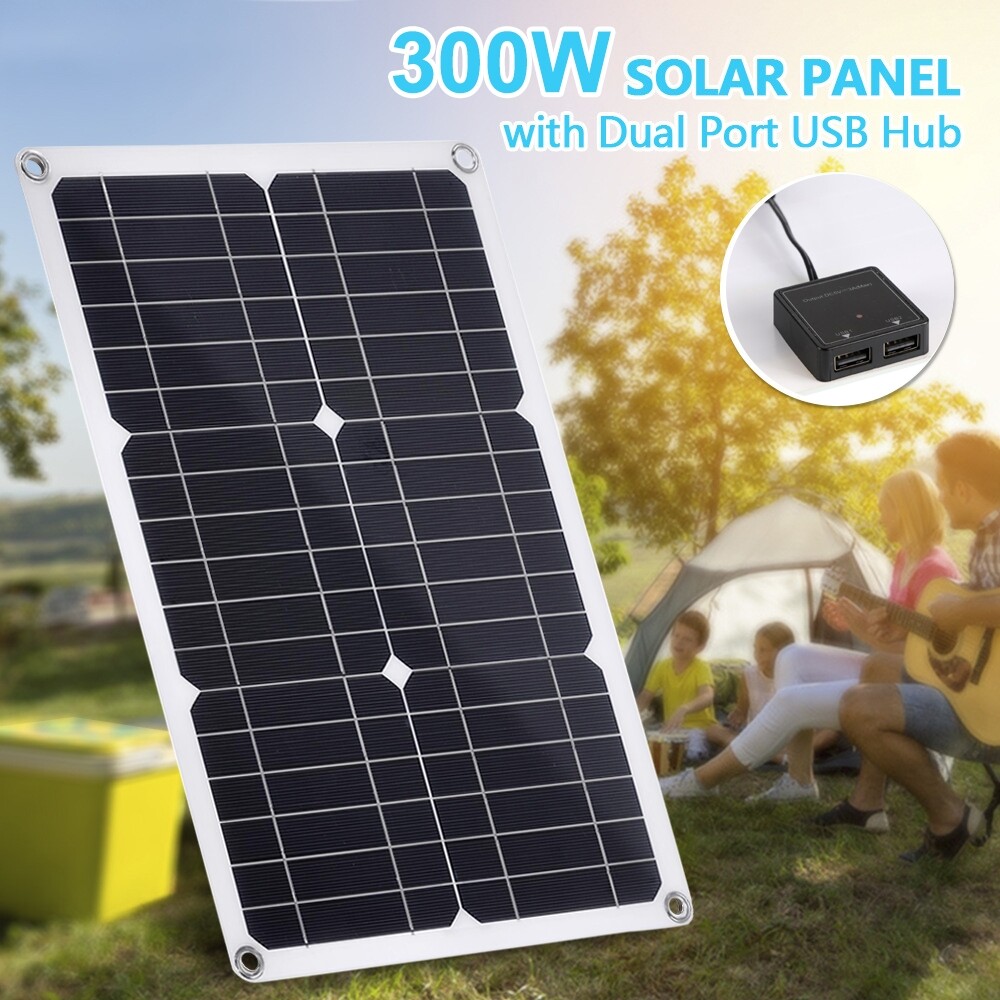 300 Watts Solar Panel Kit Waterproof 18V Monocrystalline Caravan Boat RV Camping