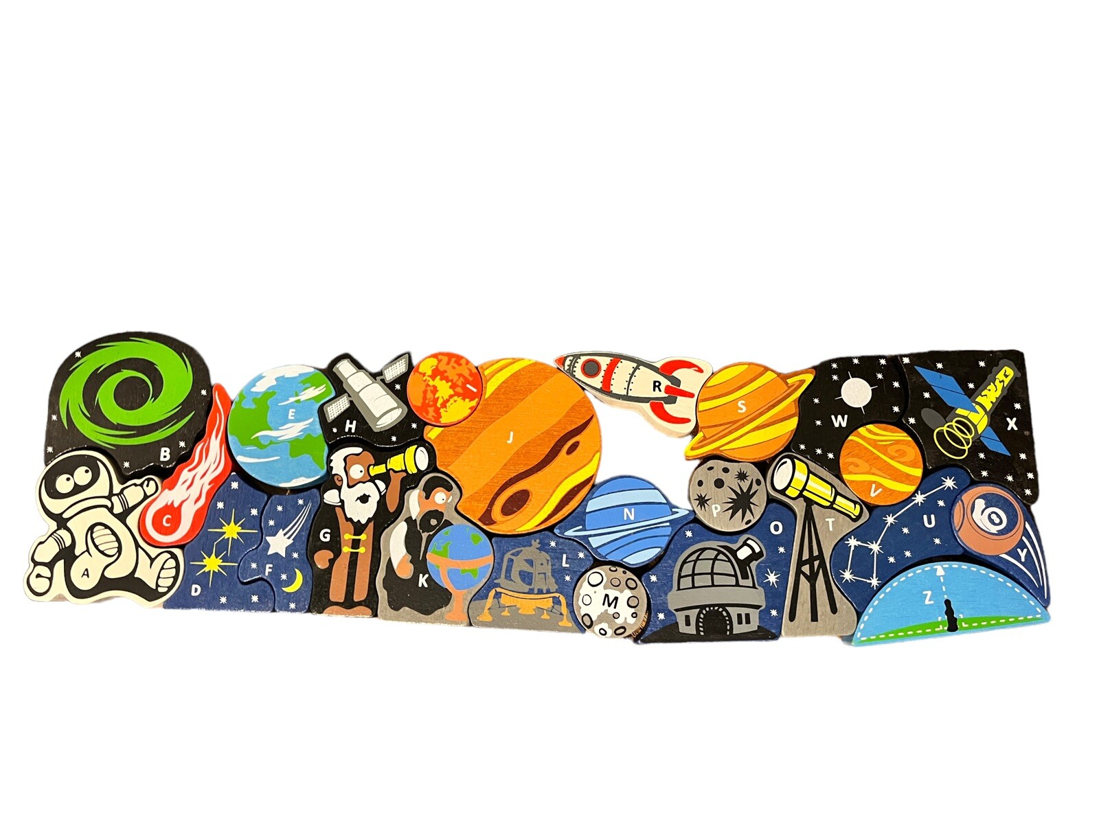 Space A to Z Puzzle & Playset BeginAgain Toys Solar System Missing Letter Q