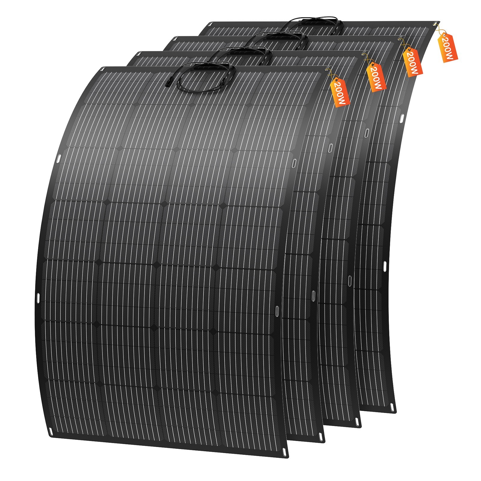 800W 400W 200W Flexible Solar Panel Kit Off-Grid Mono For Generator RV Boat Car