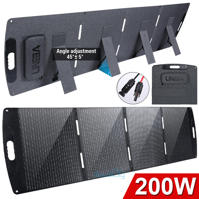 200W Portable Foldable Solar Panel Monocrystalline Waterproof for Power Station