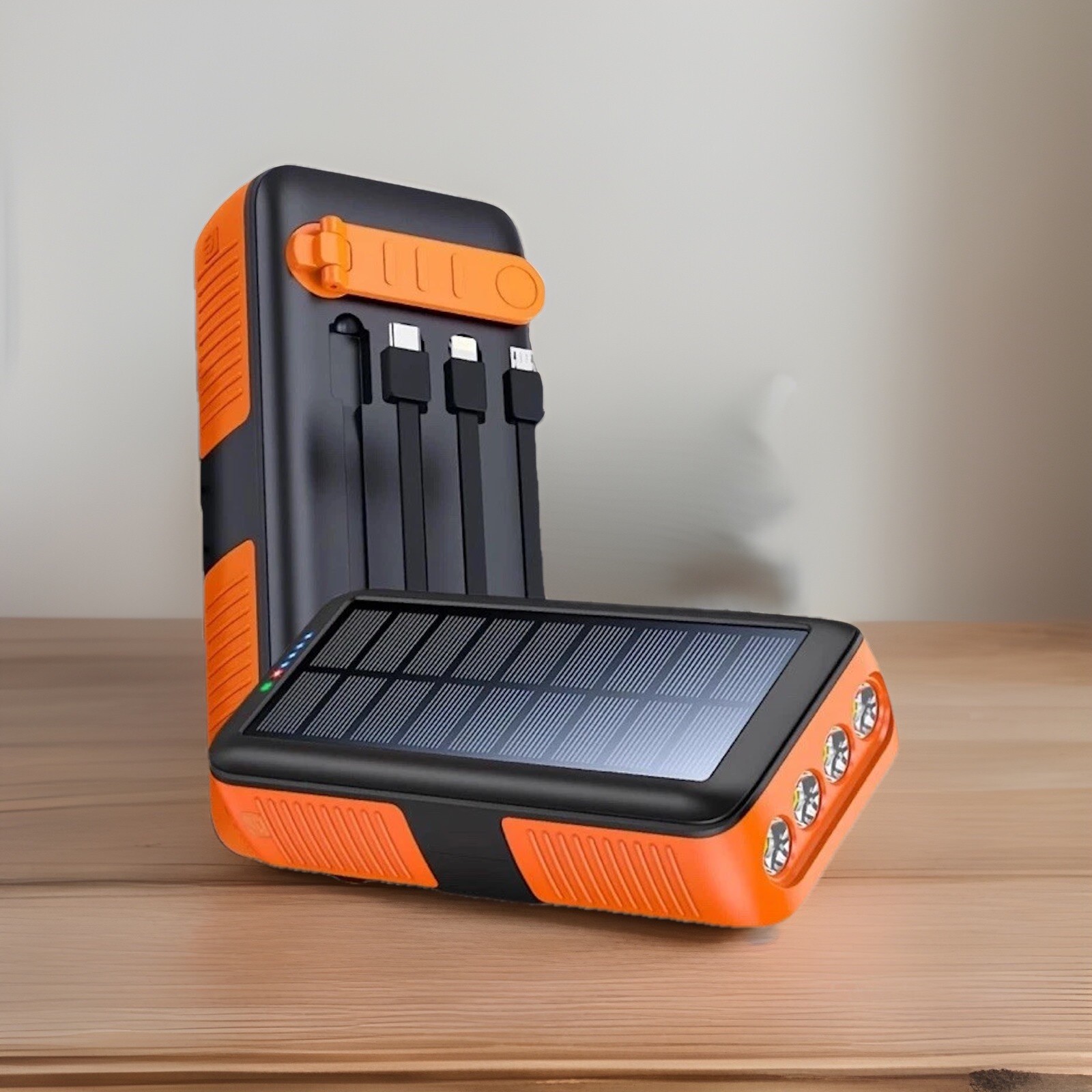 Solar Power Bank Portable Charger 63200mAh Battery Pack, Hand Crank Charger New