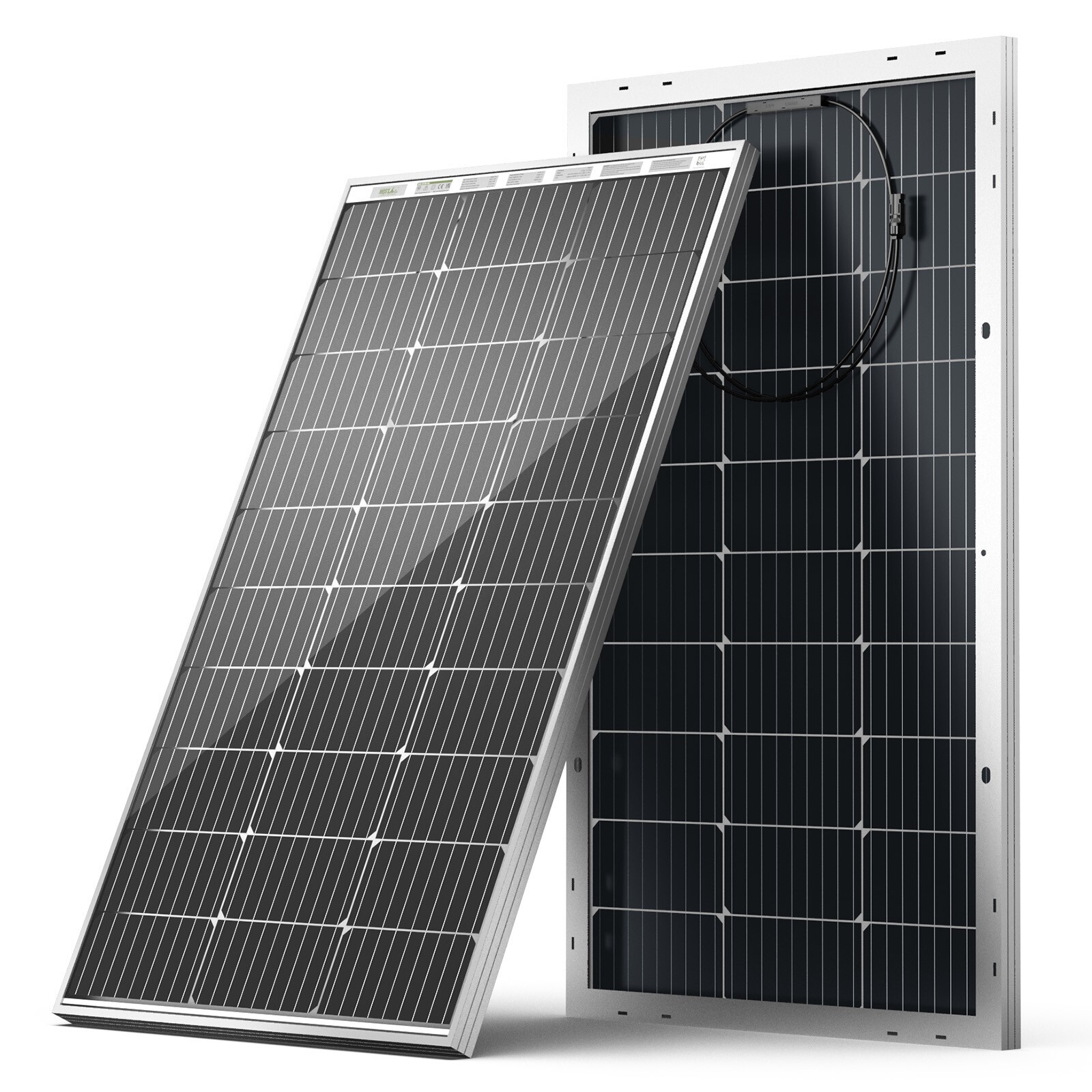 Open Box-HQST Bifacial 100w  12v 9BB Monocrystalline Solar panel for Battery