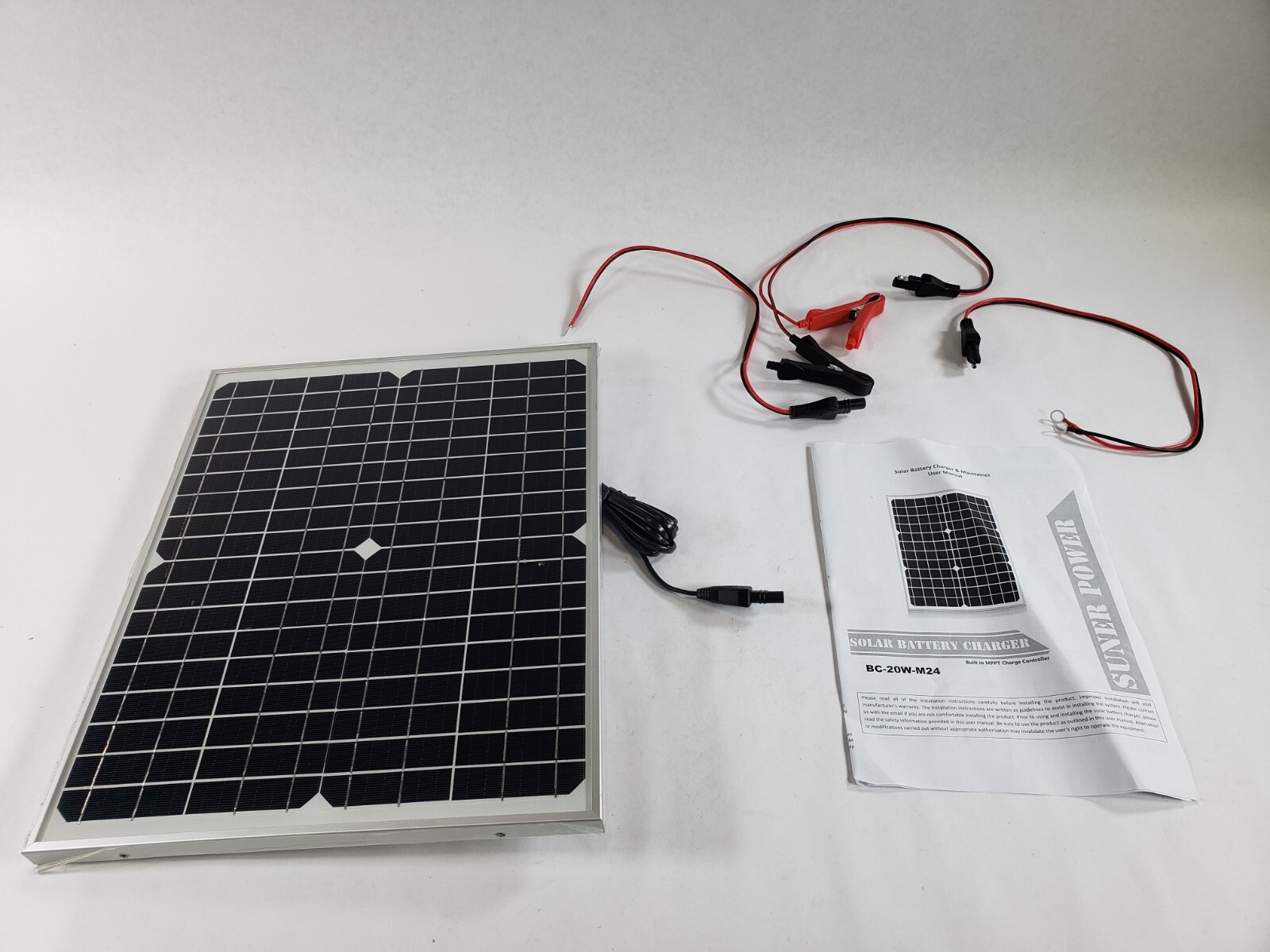 Solar Panel Kit 20W 12V, Solar Battery Trickle Charger Maintainer