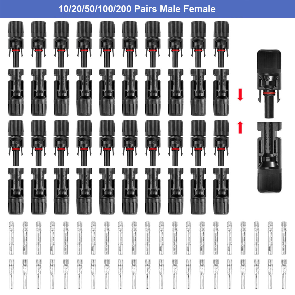 10 Pairs Male Female Solar M/F Wire Cable Connectors Waterproof for Solar Panel