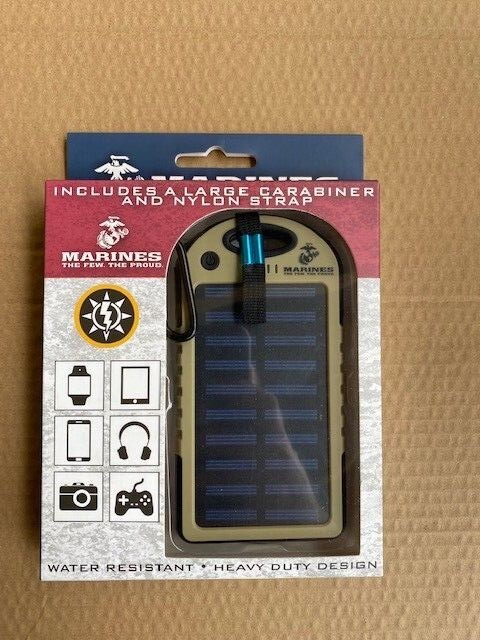 United Cutlery USMC 8000 Mah Solar Power Bank Silica Gel And ABS/PC Material