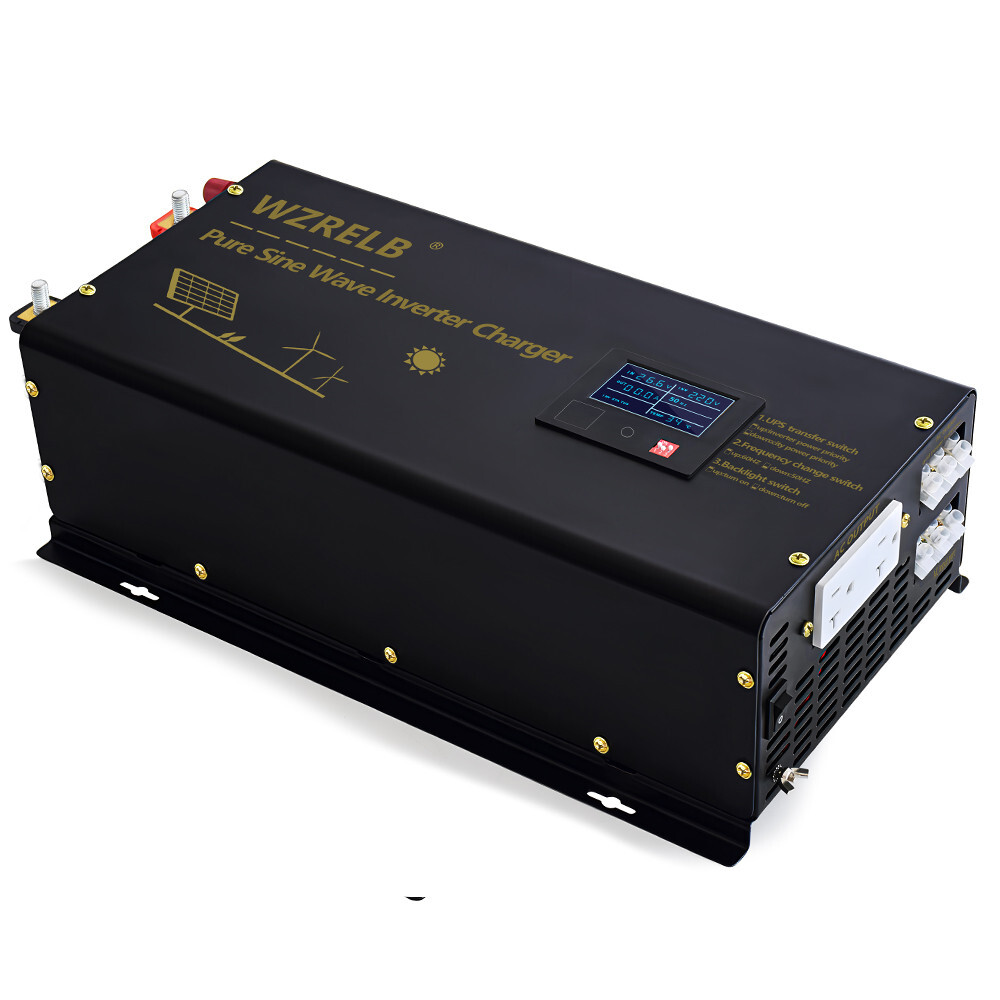 24V Pure Sine Wave UPS Inverter 3000W Hybrid Power Converter AC charger 40A Home