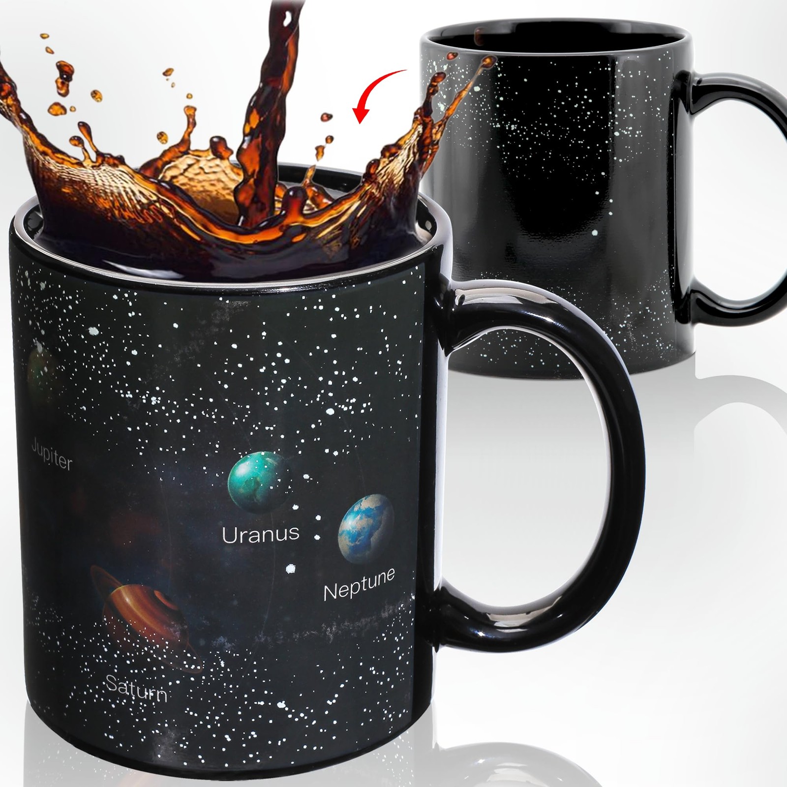Heat Sensitive Color Changing Cups,Solar System Coffee Mugs,Magic Cup,Gifts f…