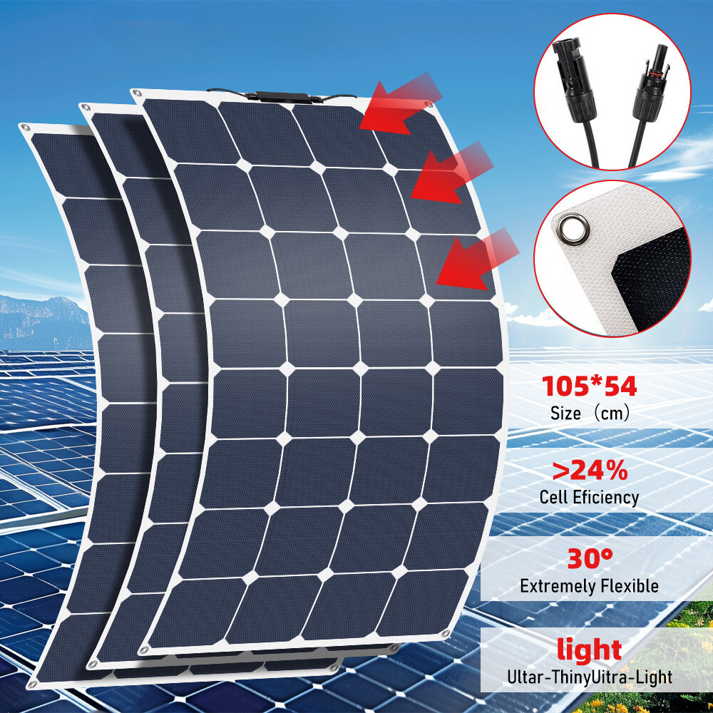 300w 600w 900W Monocrystalline 18V Flexible Solar Panel for RV/Camper/Boat/Home