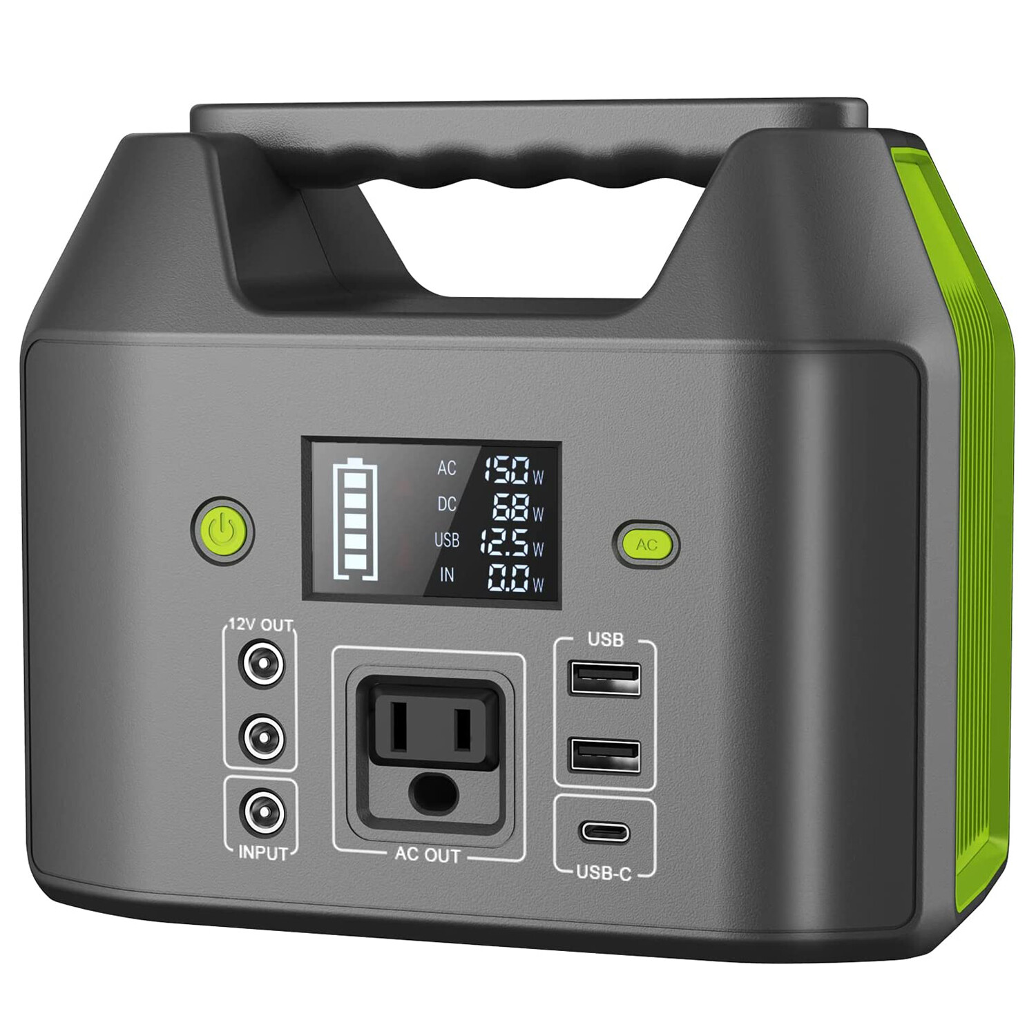 Portable Power Station 150W 155Wh Lithium Battery Bank Camping Solar Generator
